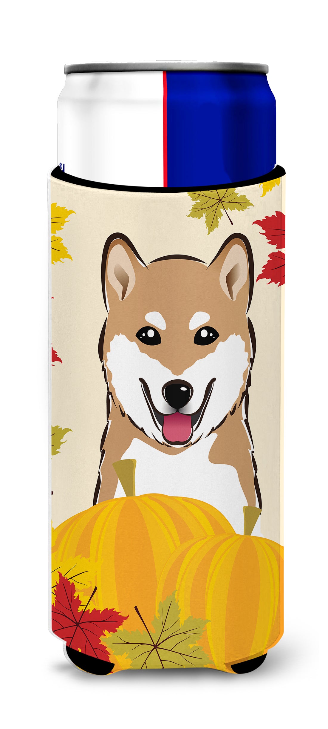 Shiba Inu Thanksgiving  Ultra beverage Insulator for slim cans  the-store.com.