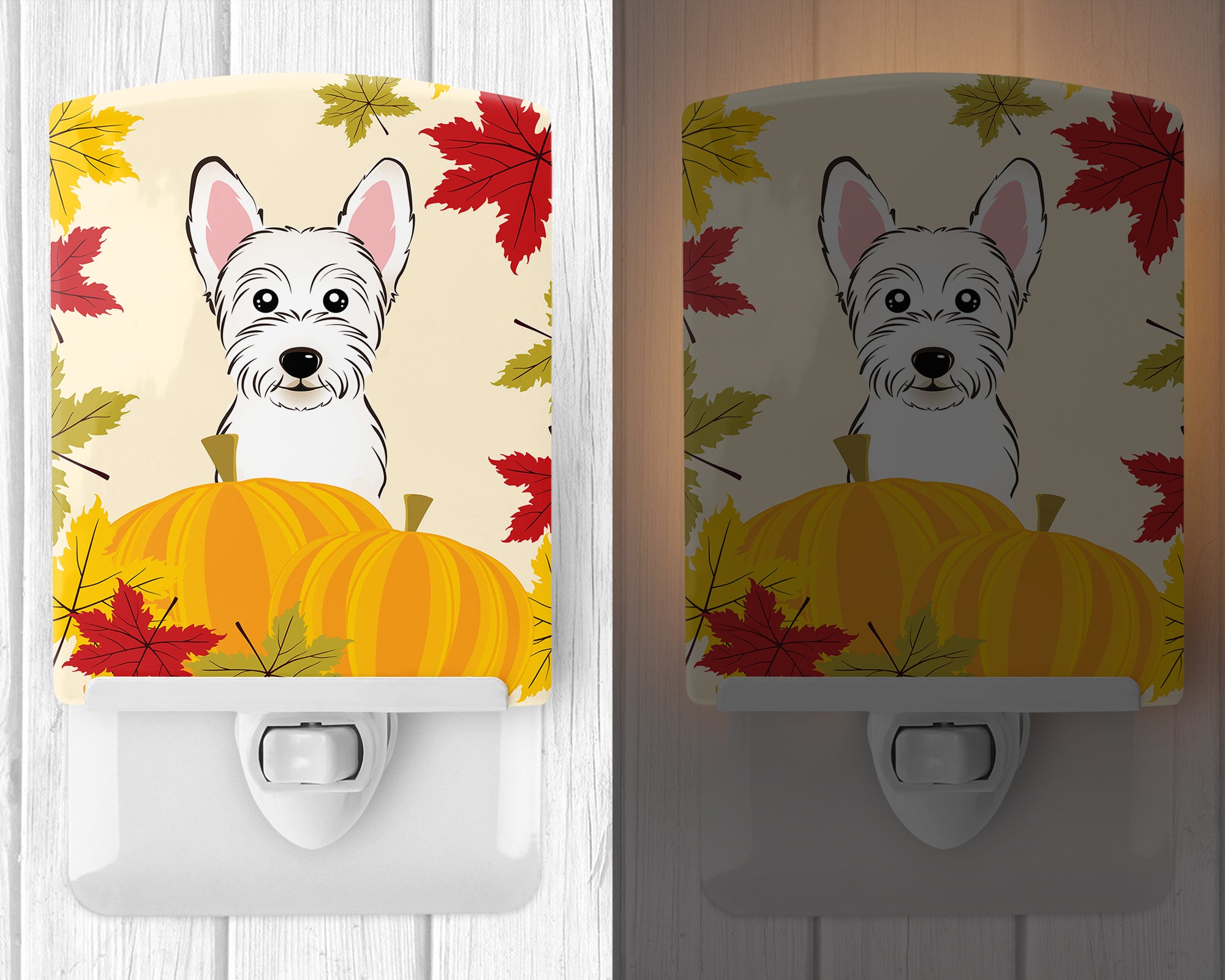 Westie Thanksgiving Ceramic Night Light BB2032CNL - the-store.com