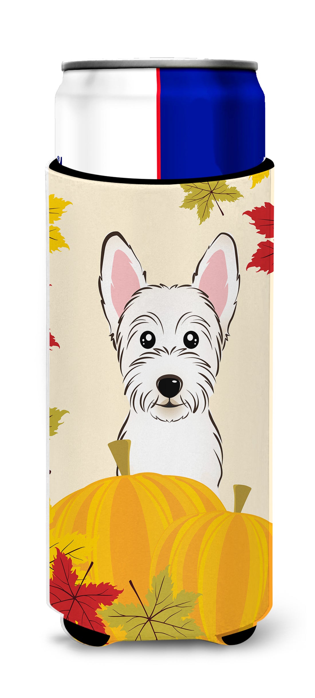 Westie Thanksgiving  Ultra beverage Insulator for slim cans BB2032MUK  the-store.com.