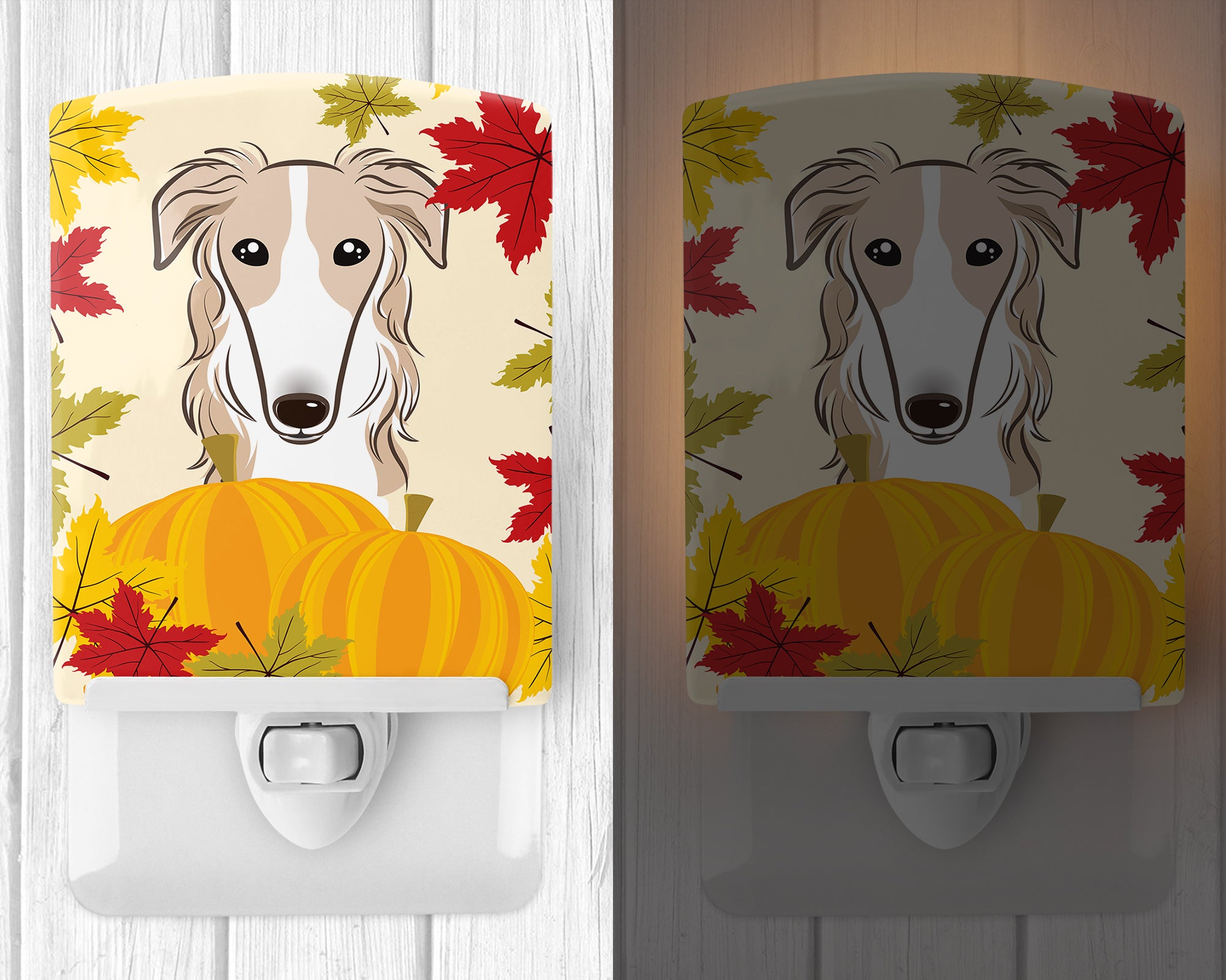 Borzoi Thanksgiving Ceramic Night Light BB2034CNL - the-store.com