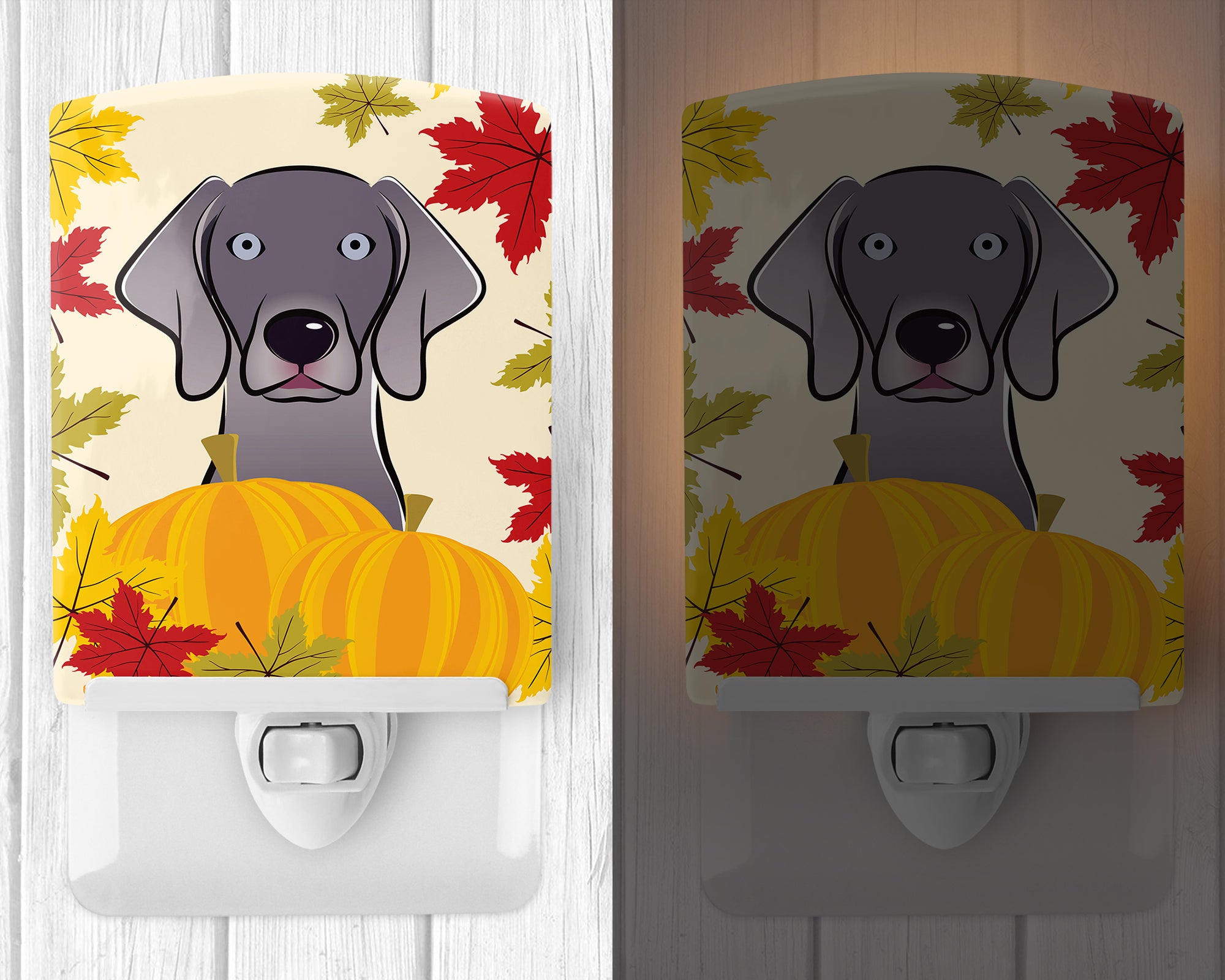 Weimaraner Thanksgiving Ceramic Night Light BB2037CNL - the-store.com