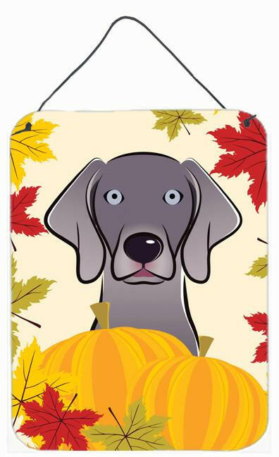 Weimaraner Thanksgiving Wall or Door Hanging Prints BB2037DS1216 by Caroline's Treasures