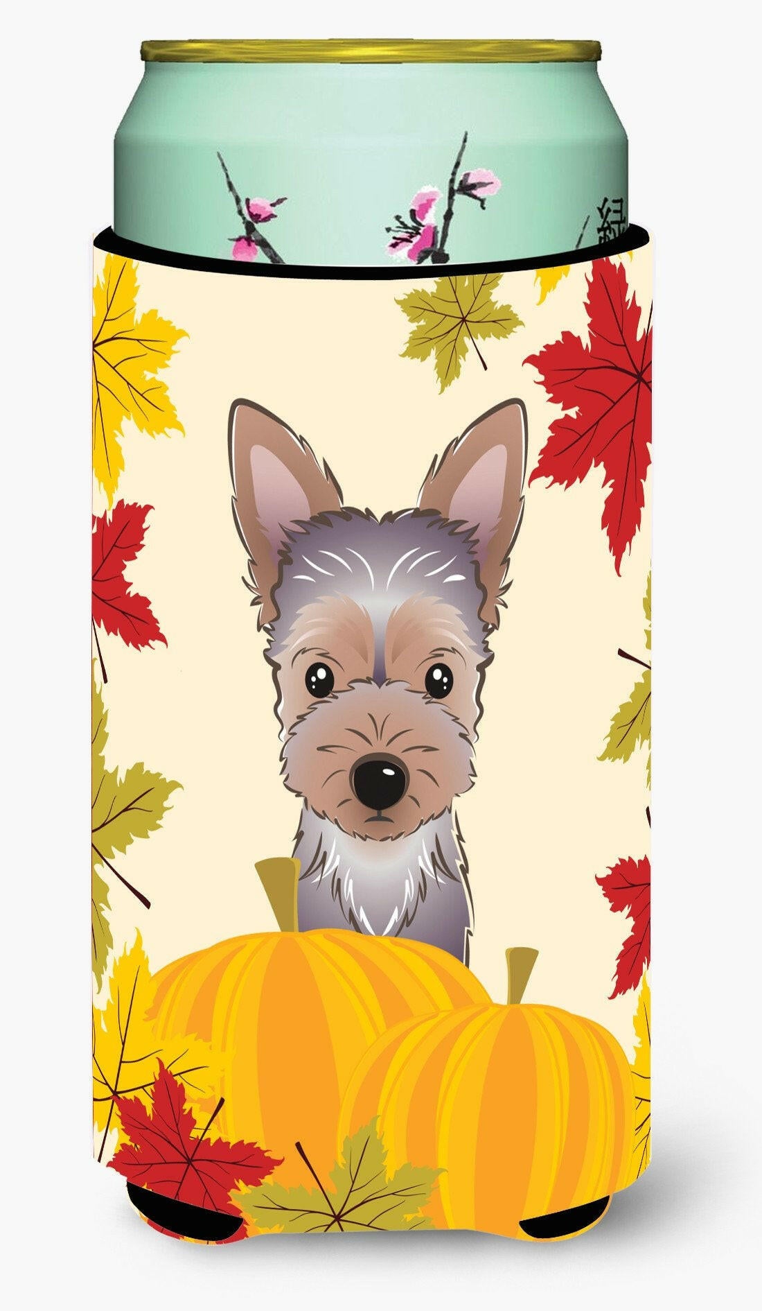 Yorkie Puppy Thanksgiving Tall Boy Beverage Insulator  Hugger BB2038TBC by Caroline's Treasures