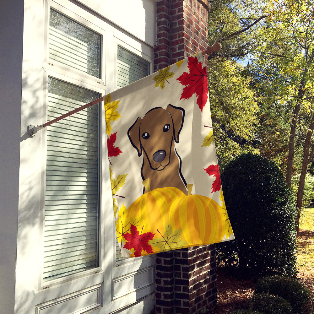 Chocolate Labrador Thanksgiving Flag Canvas House Size BB2040CHF  the-store.com.