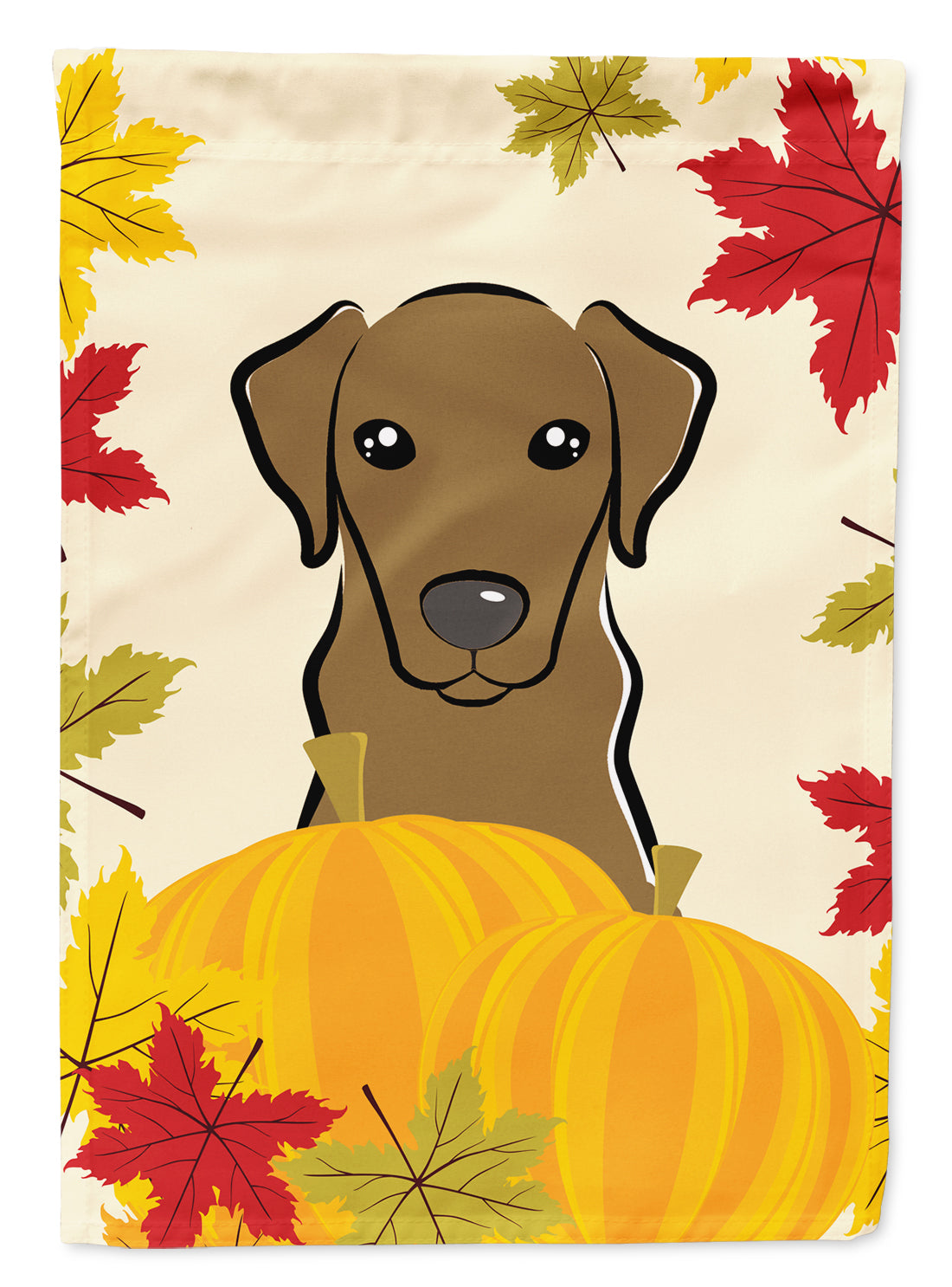 Chocolate Labrador Thanksgiving Flag Garden Size BB2040GF.