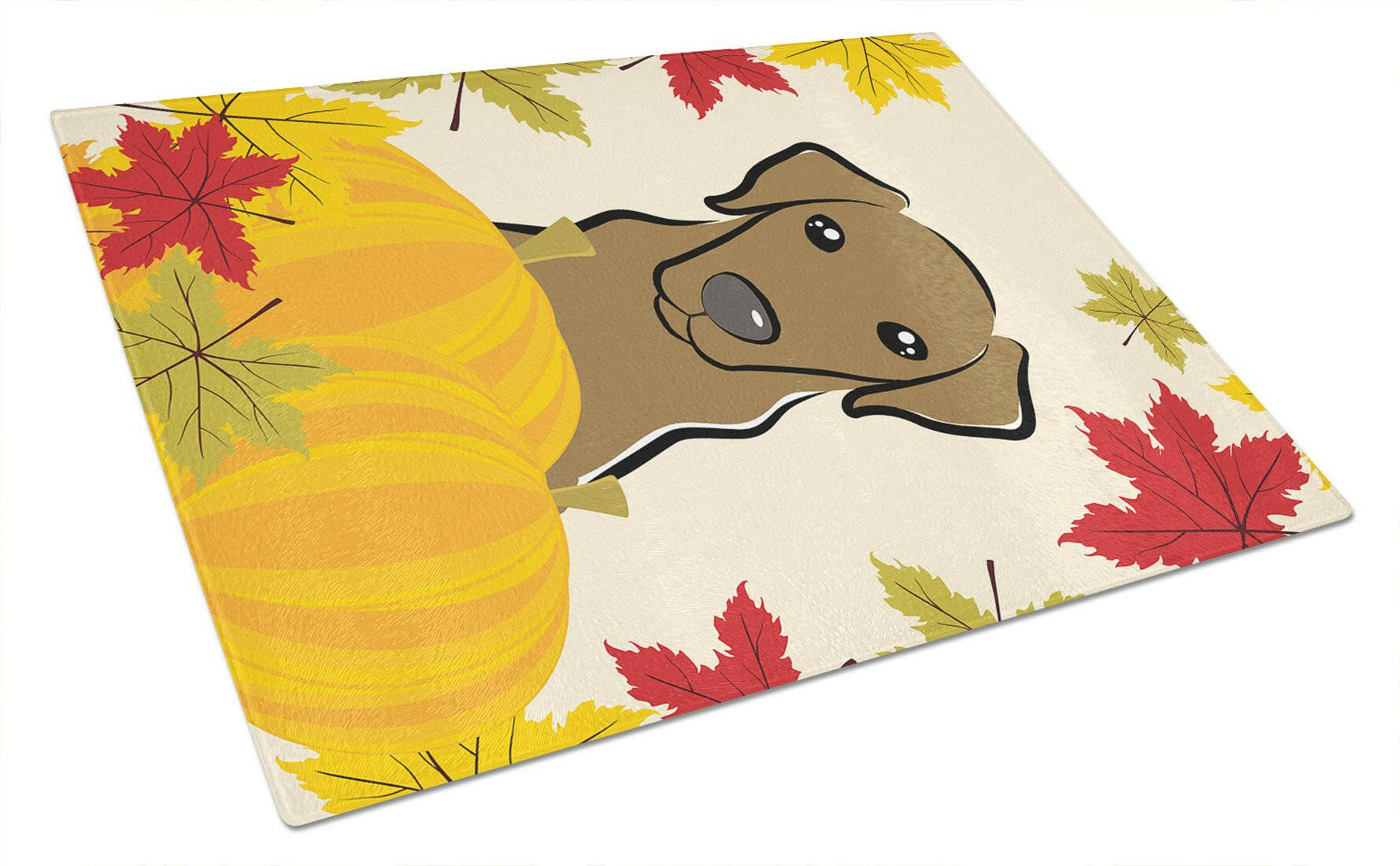 Chocolate Labrador Thanksgiving Glass Cutting Board Large BB2040LCB by Caroline's Treasures