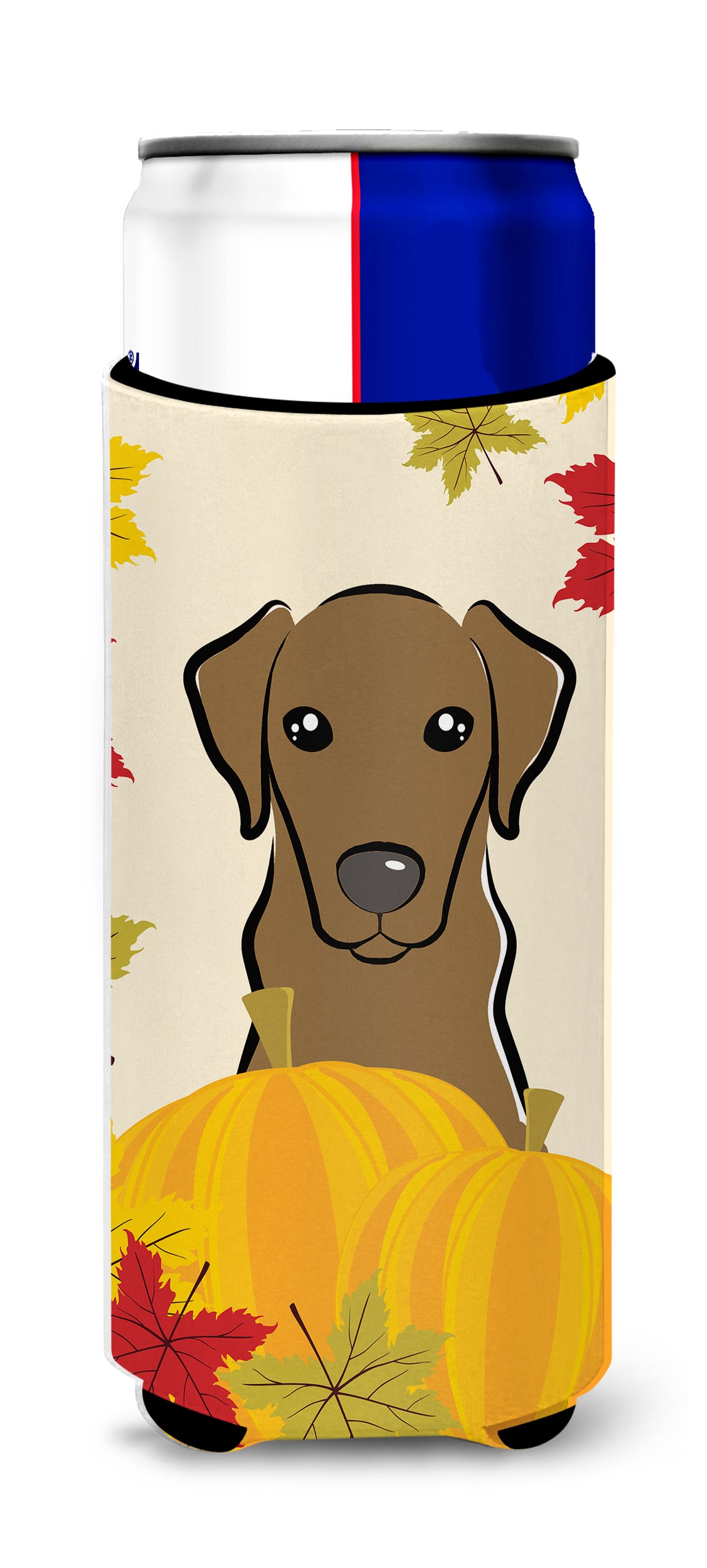 Chocolate Labrador Thanksgiving  Ultra Beverage Insulator for slim cans BB2040MUK  the-store.com.