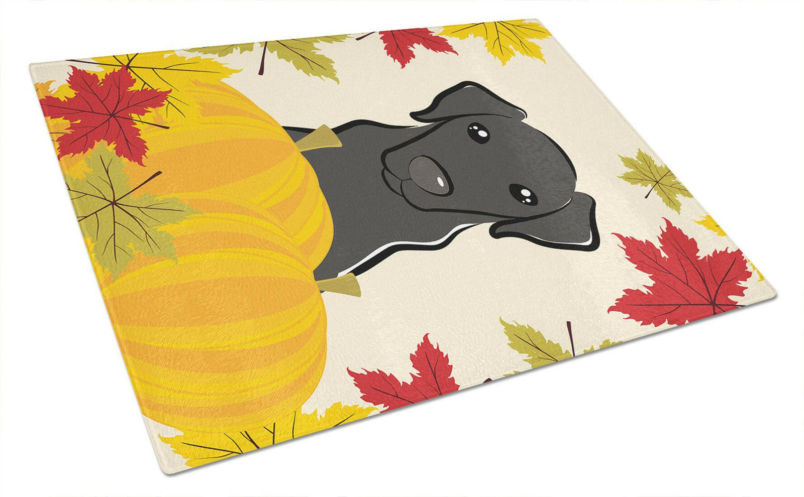 Black Labrador Thanksgiving Glass Cutting Board Large BB2041LCB by Caroline's Treasures