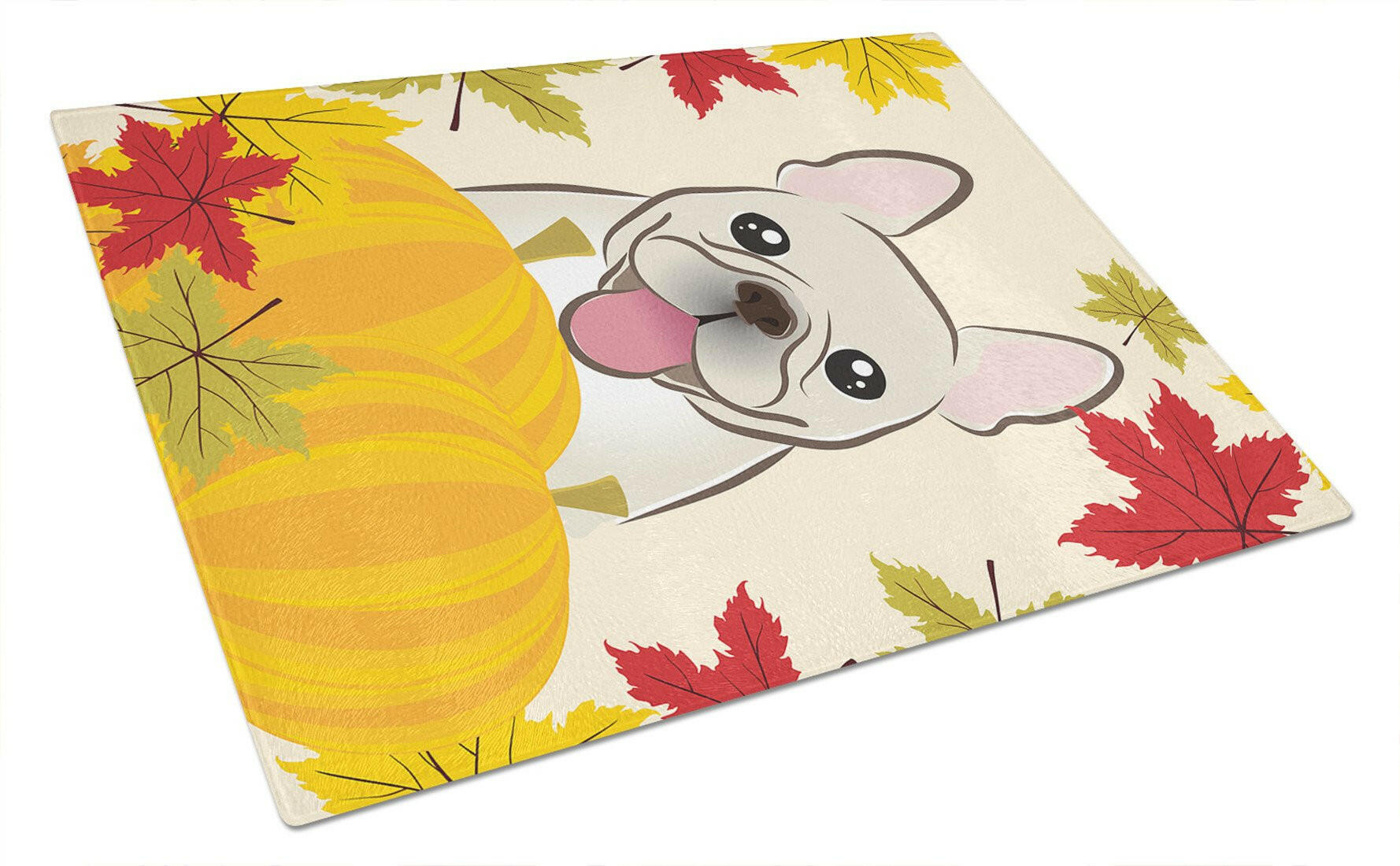 French Bulldog Thanksgiving Glass Cutting Board Large BB2044LCB by Caroline's Treasures