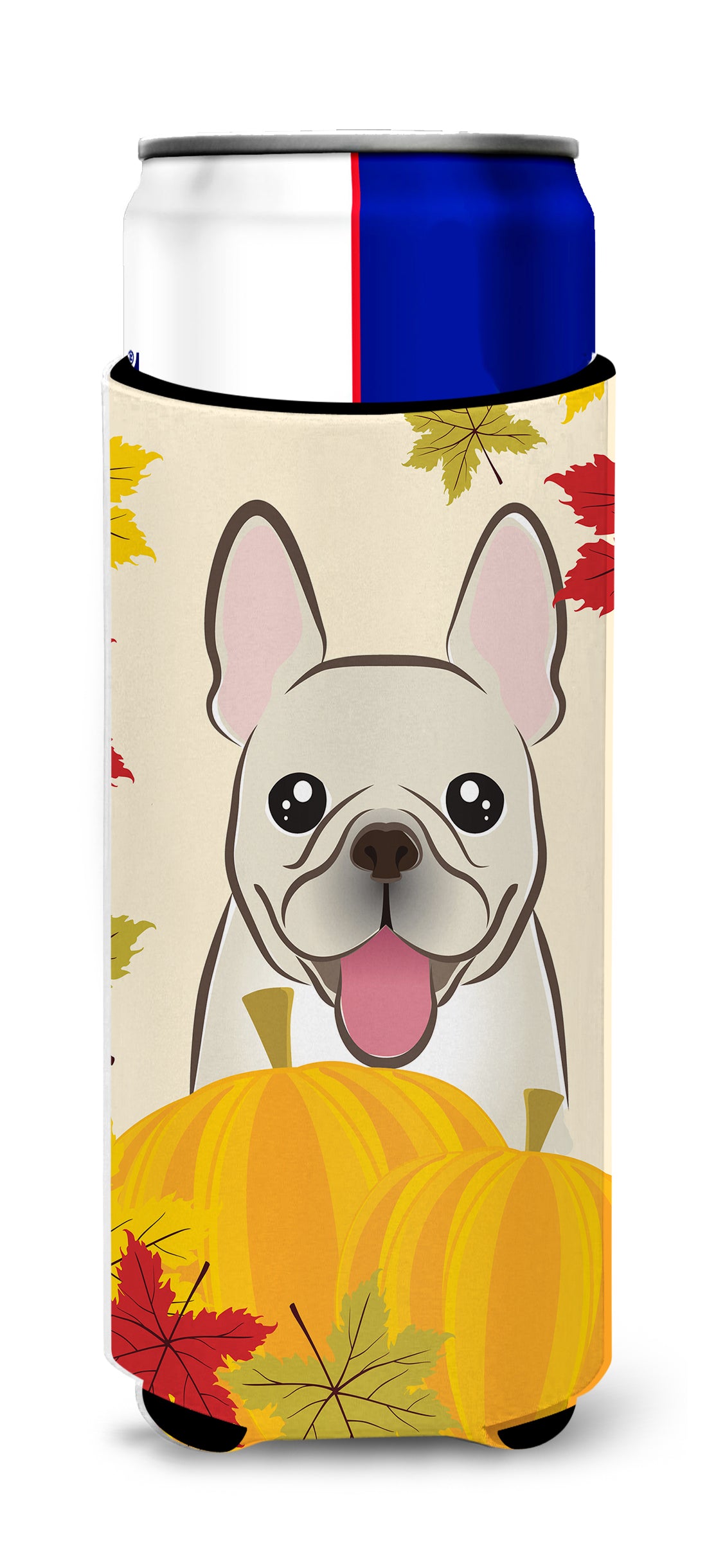 French Bulldog Thanksgiving  Ultra Beverage Insulator for slim cans BB2044MUK  the-store.com.