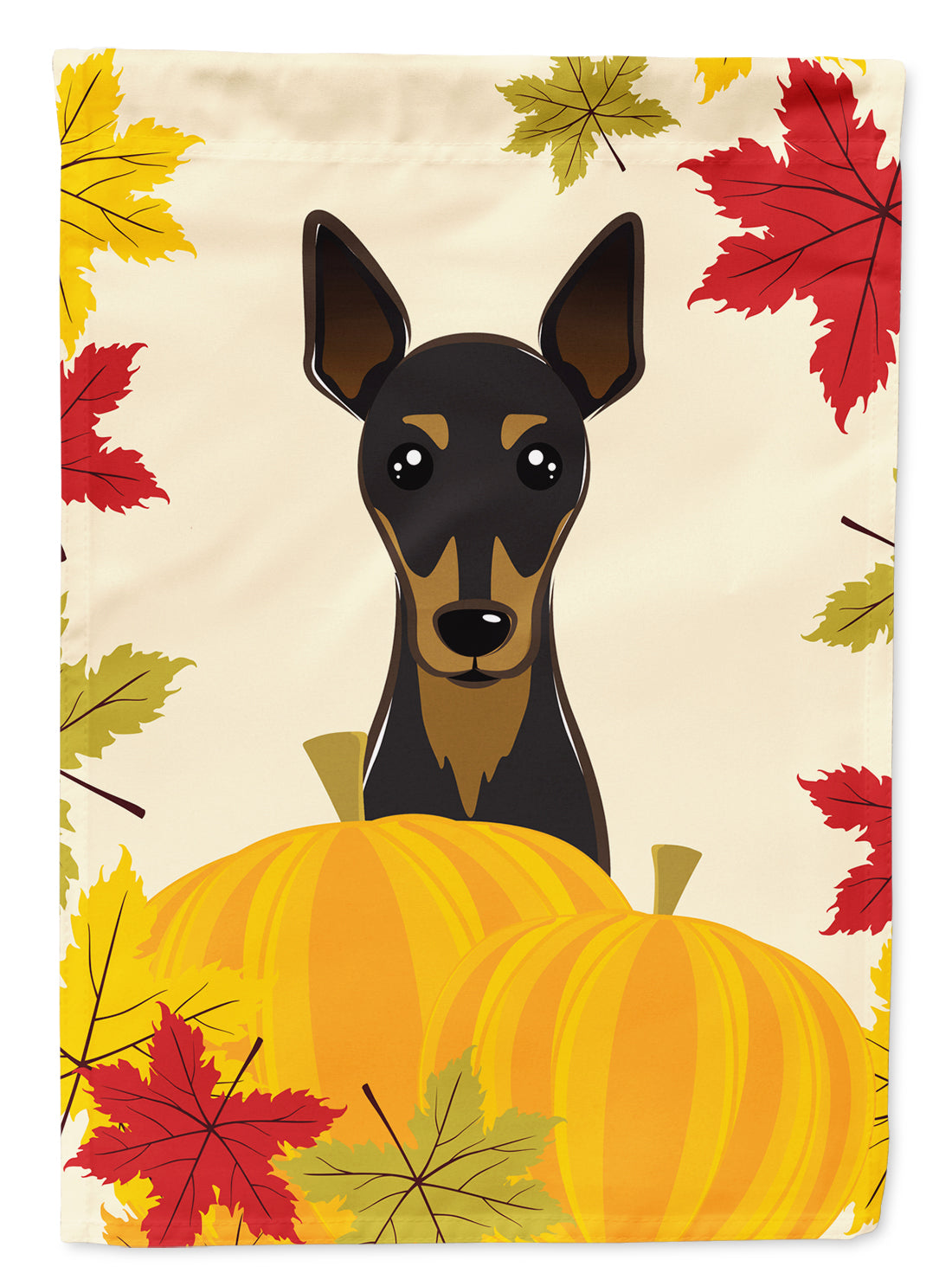 Min Pin Thanksgiving Flag Garden Size BB2046GF.