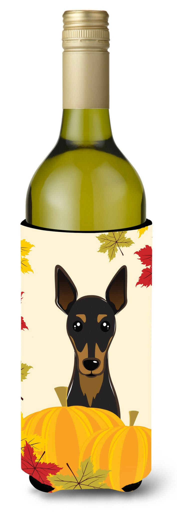 Min Pin Thanksgiving Wine Bottle Beverage Insulator Hugger BB2046LITERK by Caroline's Treasures