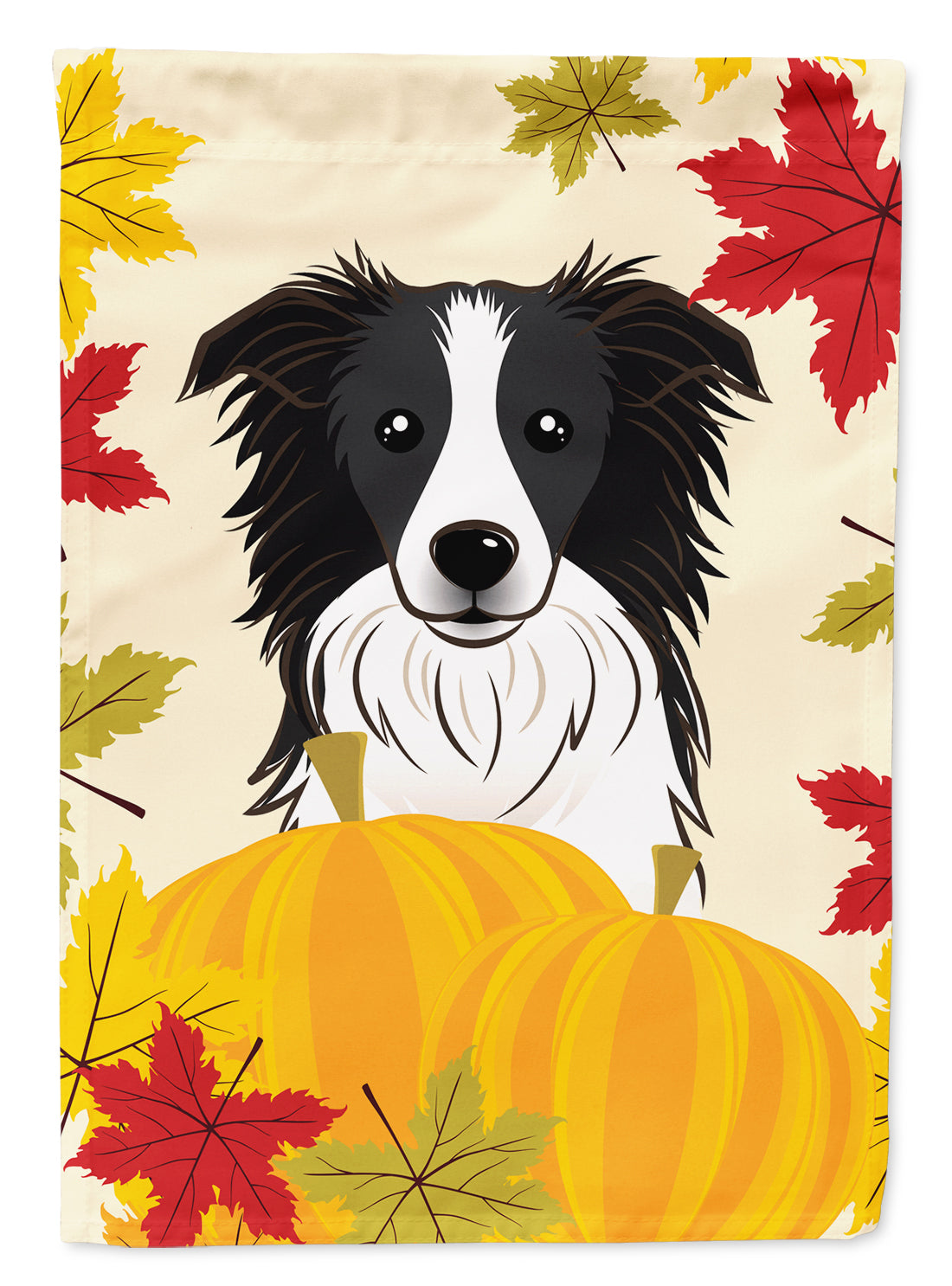 Border Collie Thanksgiving Flag Garden Size BB2047GF.