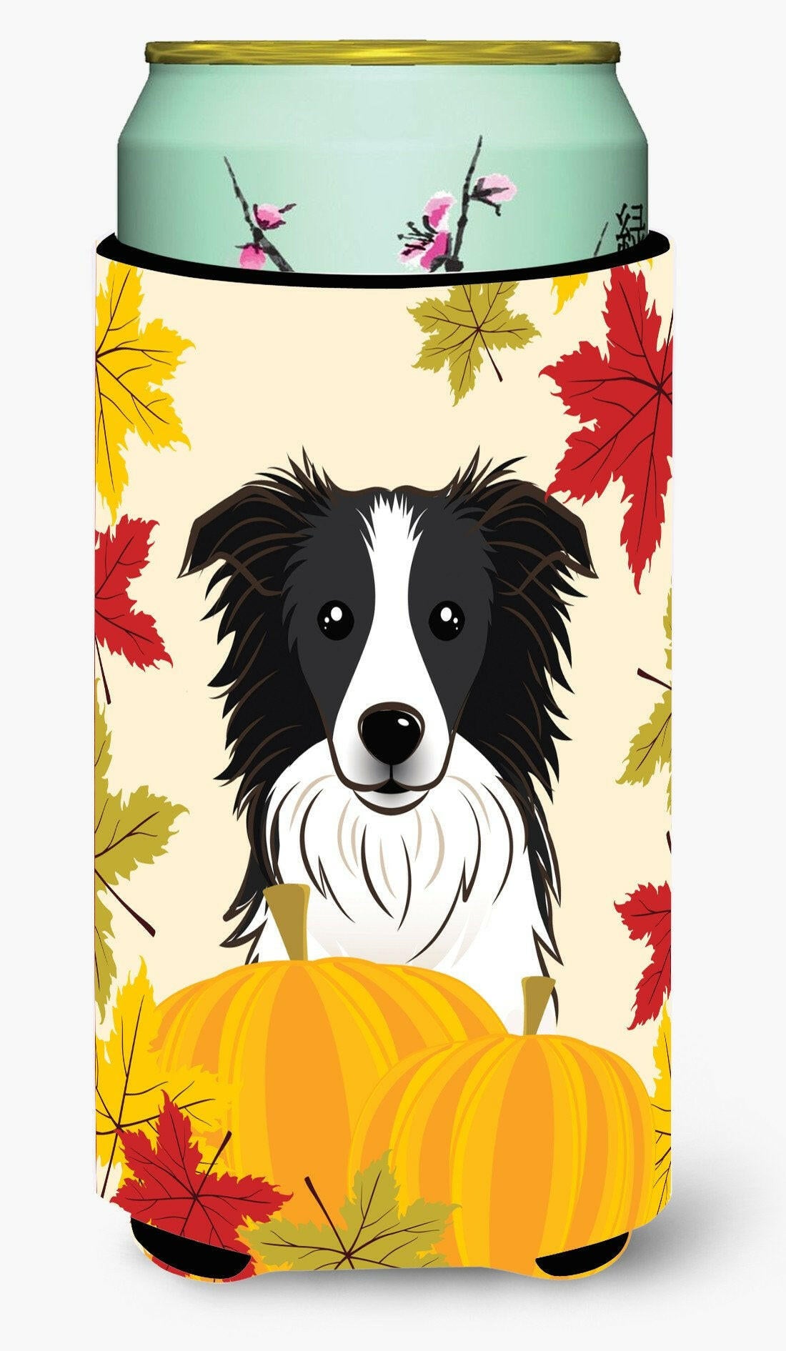 Border Collie Thanksgiving Tall Boy Beverage Insulator  Hugger BB2047TBC by Caroline&#39;s Treasures