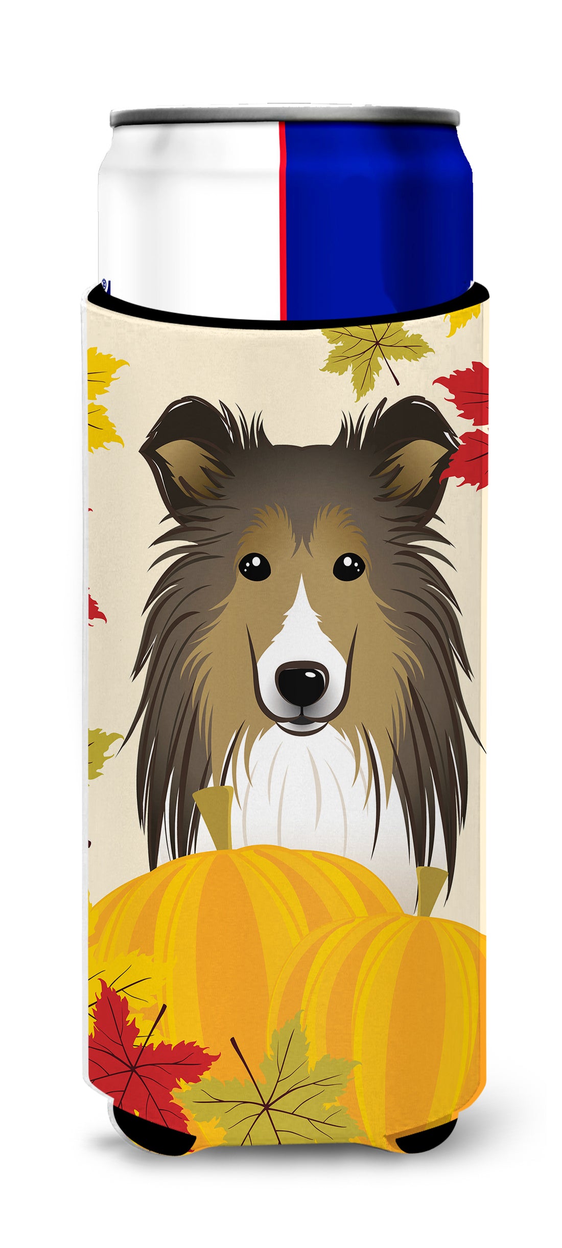 Sheltie Thanksgiving  Ultra Beverage Insulator for slim cans BB2048MUK  the-store.com.