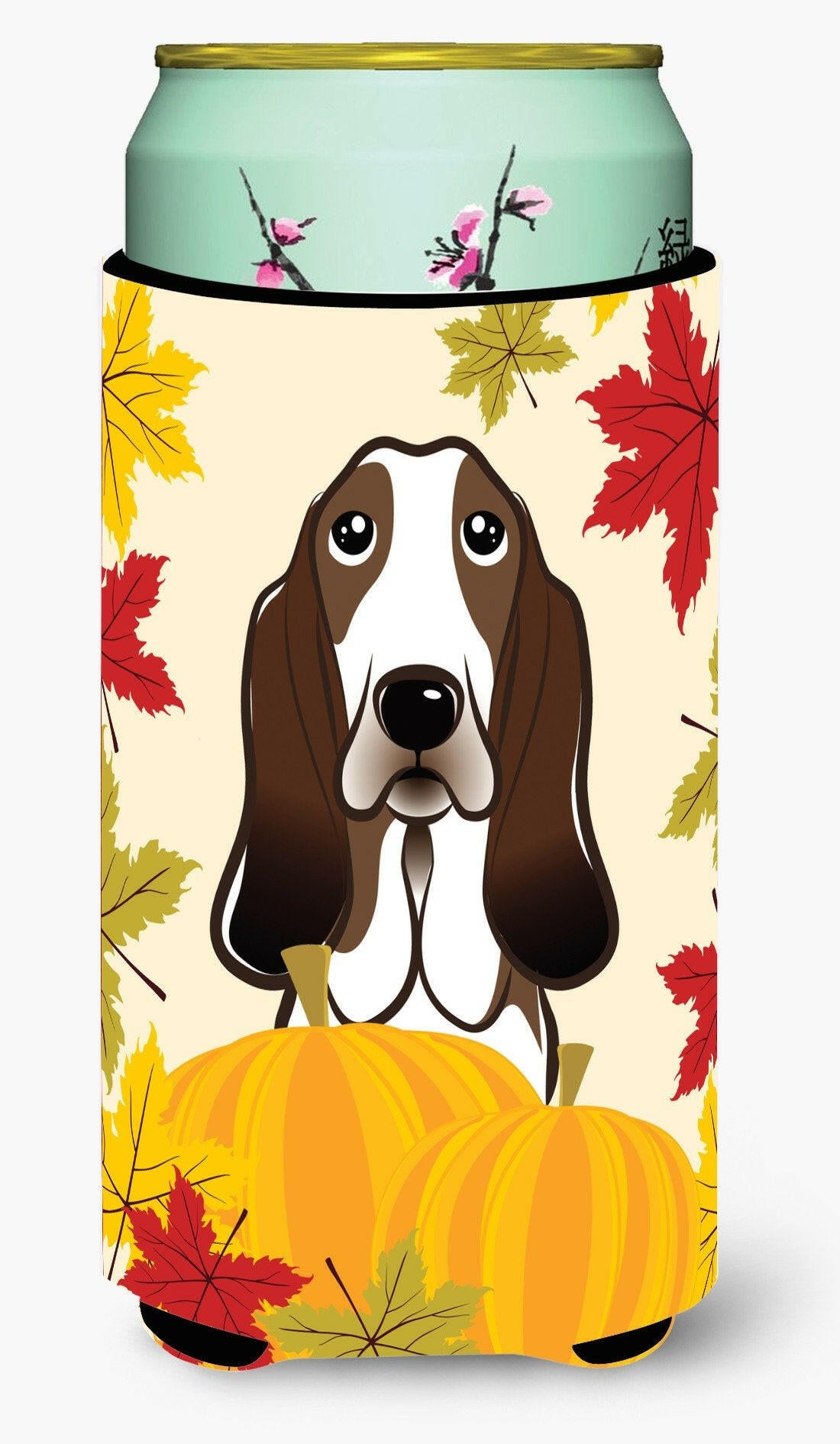 Basset Hound Thanksgiving Tall Boy Beverage Insulator  Hugger BB2049TBC by Caroline&#39;s Treasures