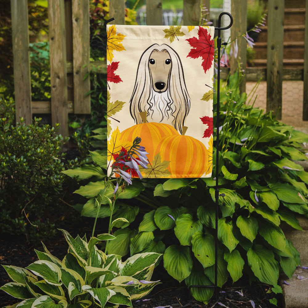 Afghan Hound Thanksgiving Flag Garden Size BB2050GF.