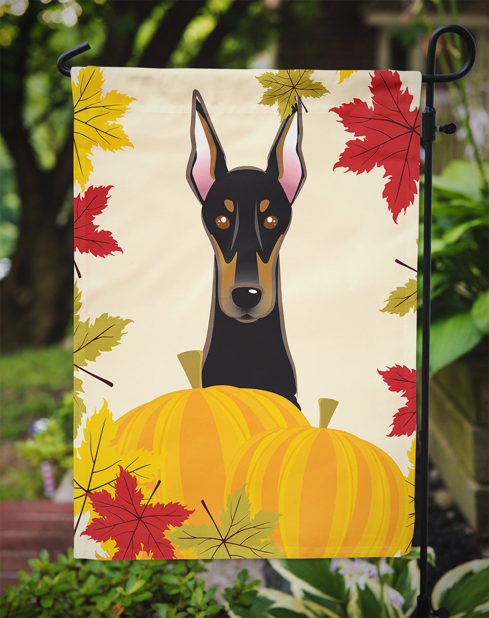 Doberman Thanksgiving Flag Garden Size BB2051GF.