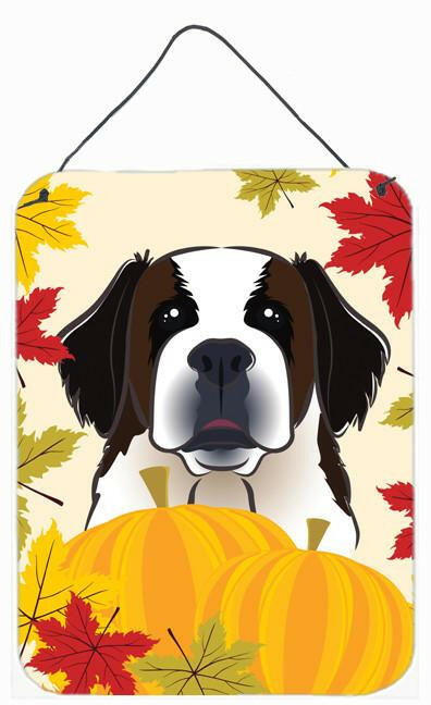 Saint Bernard Thanksgiving Wall or Door Hanging Prints BB2052DS1216 by Caroline's Treasures