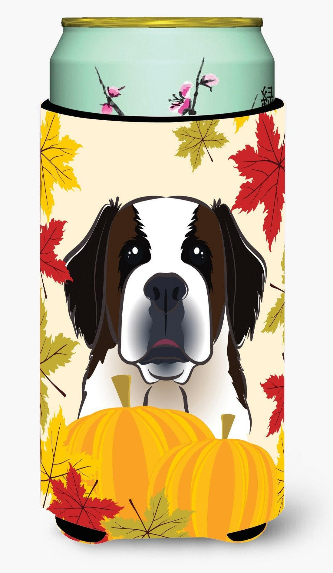 Saint Bernard Thanksgiving Tall Boy Beverage Insulator  Hugger BB2052TBC by Caroline's Treasures