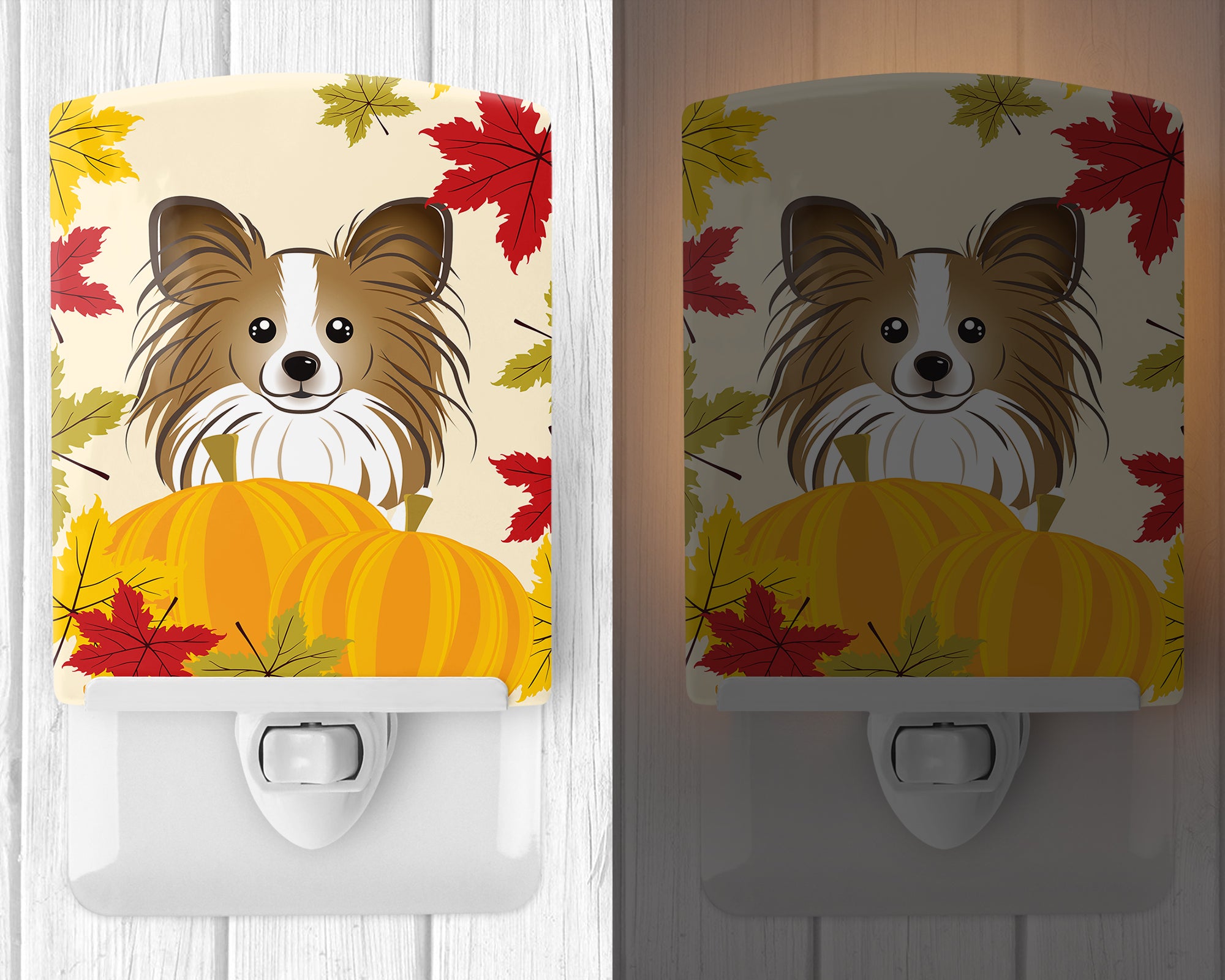 Papillon Thanksgiving Ceramic Night Light BB2054CNL - the-store.com