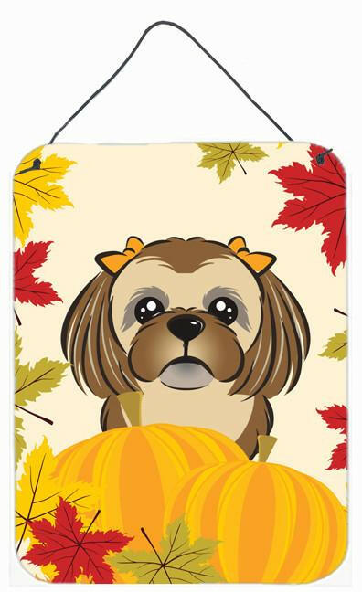 Chocolate Brown Shih Tzu Thanksgiving Wall or Door Hanging Prints BB2055DS1216 by Caroline&#39;s Treasures