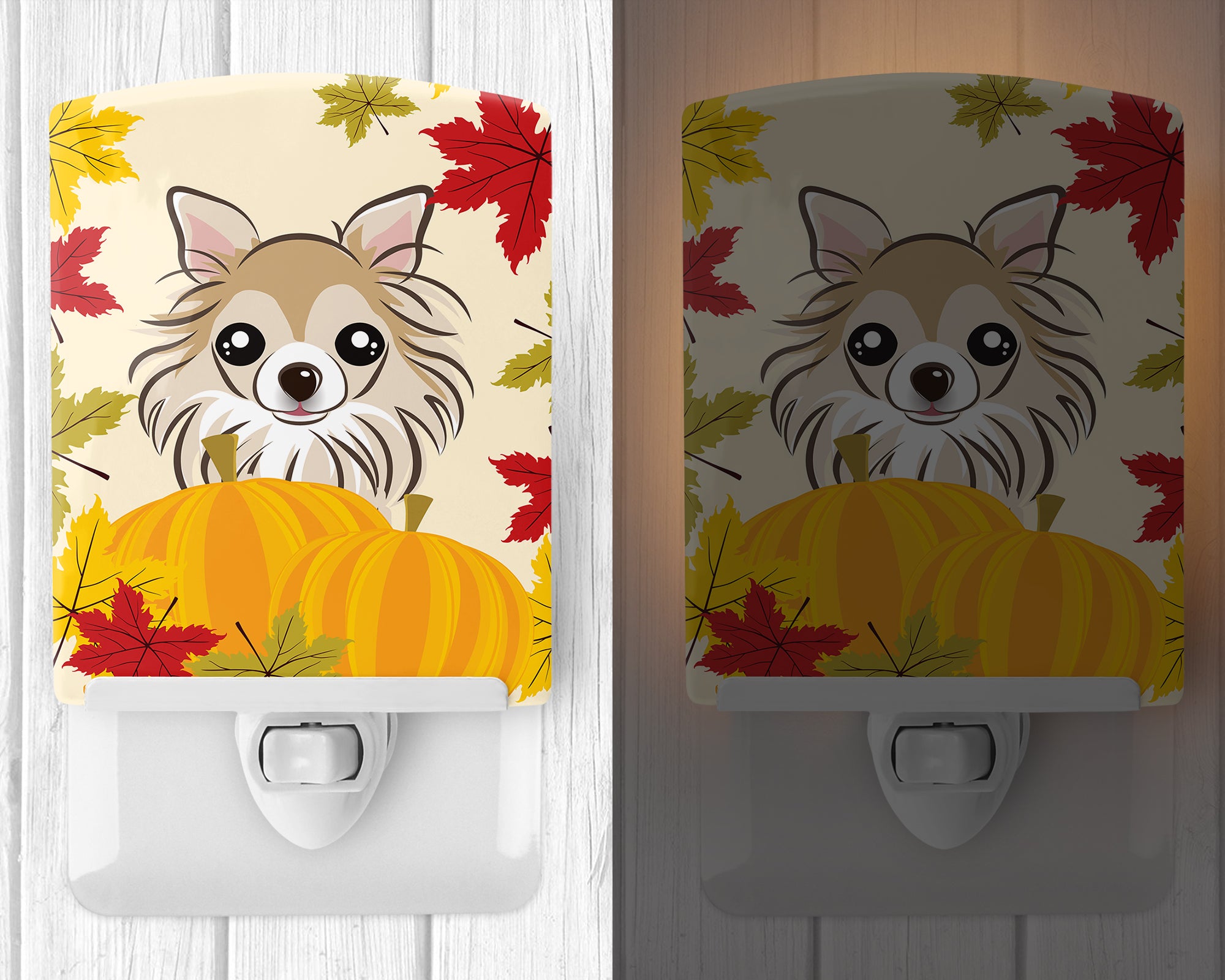 Chihuahua Thanksgiving Ceramic Night Light BB2057CNL - the-store.com