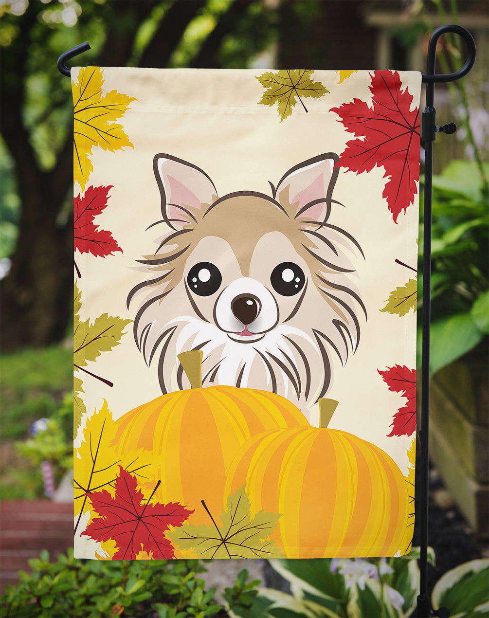 Chihuahua Thanksgiving Flag Garden Size BB2057GF.