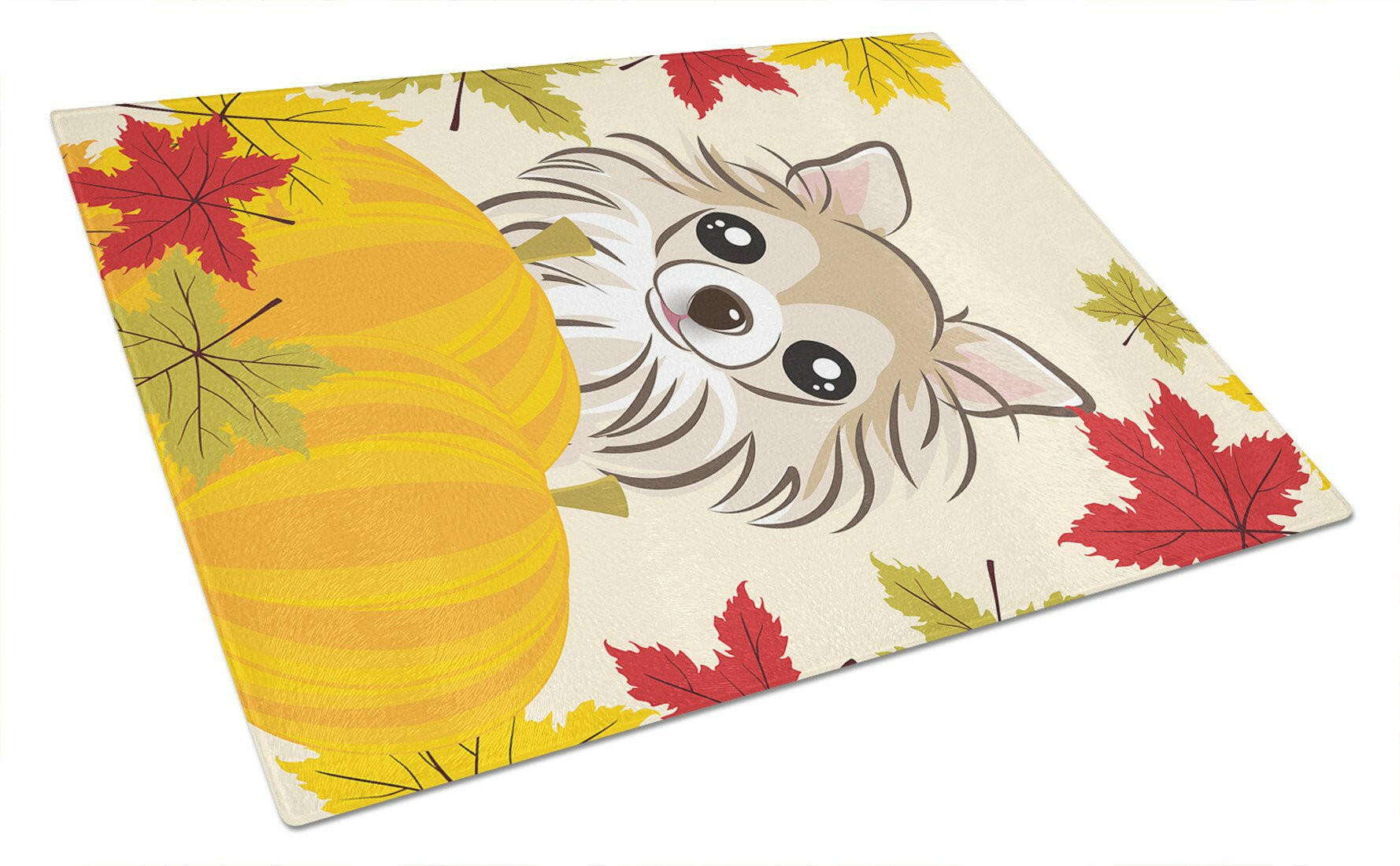 Chihuahua Thanksgiving Glass Cutting Board Large BB2057LCB by Caroline's Treasures