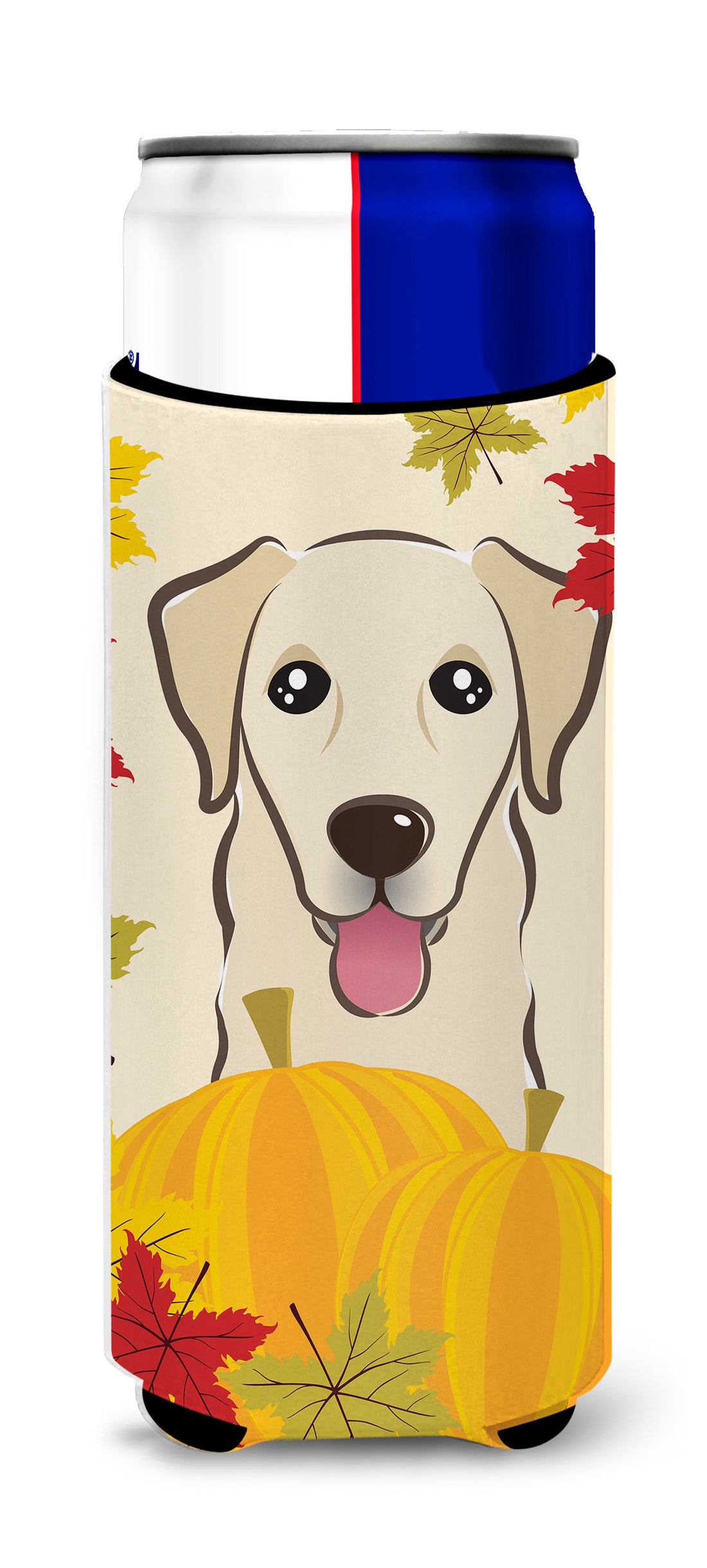 Golden Retriever Thanksgiving  Ultra Beverage Insulator for slim cans BB2058MUK  the-store.com.