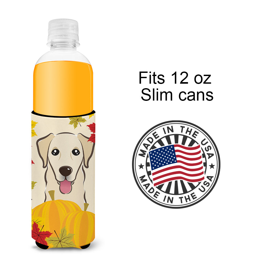 Golden Retriever Thanksgiving  Ultra Beverage Insulator for slim cans BB2058MUK  the-store.com.