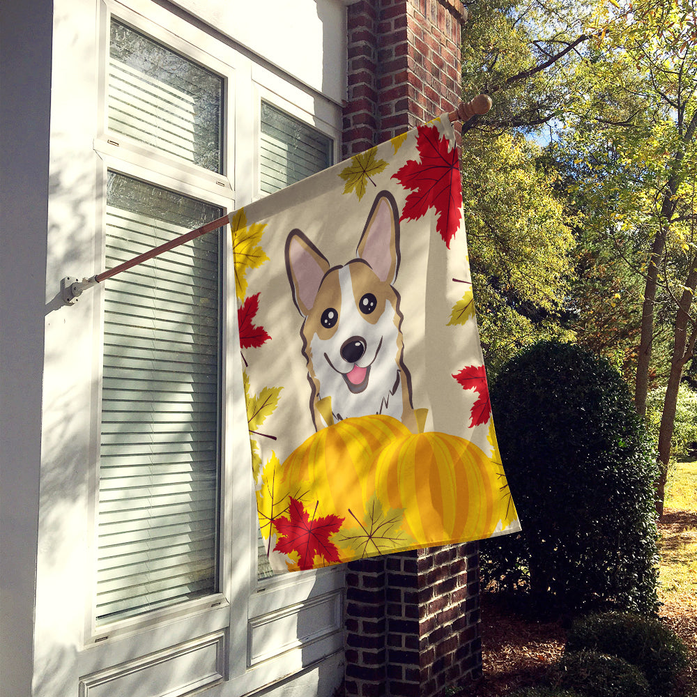 Sable Corgi Thanksgiving Flag Canvas House Size BB2059CHF  the-store.com.