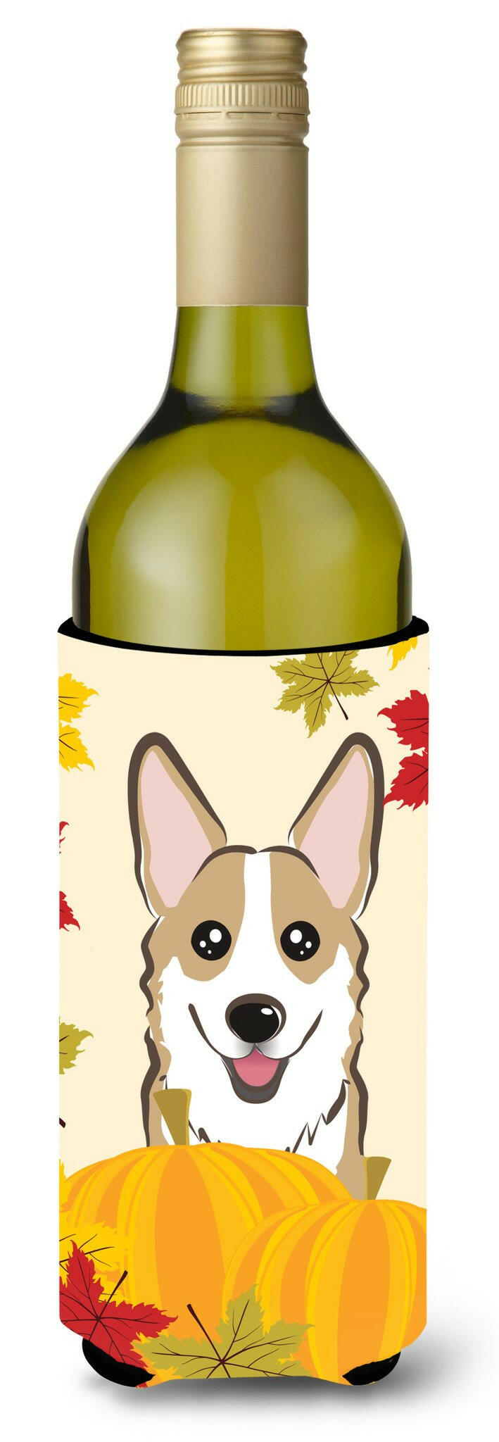 Sable Corgi Thanksgiving Wine Bottle Beverage Insulator Hugger BB2059LITERK by Caroline's Treasures