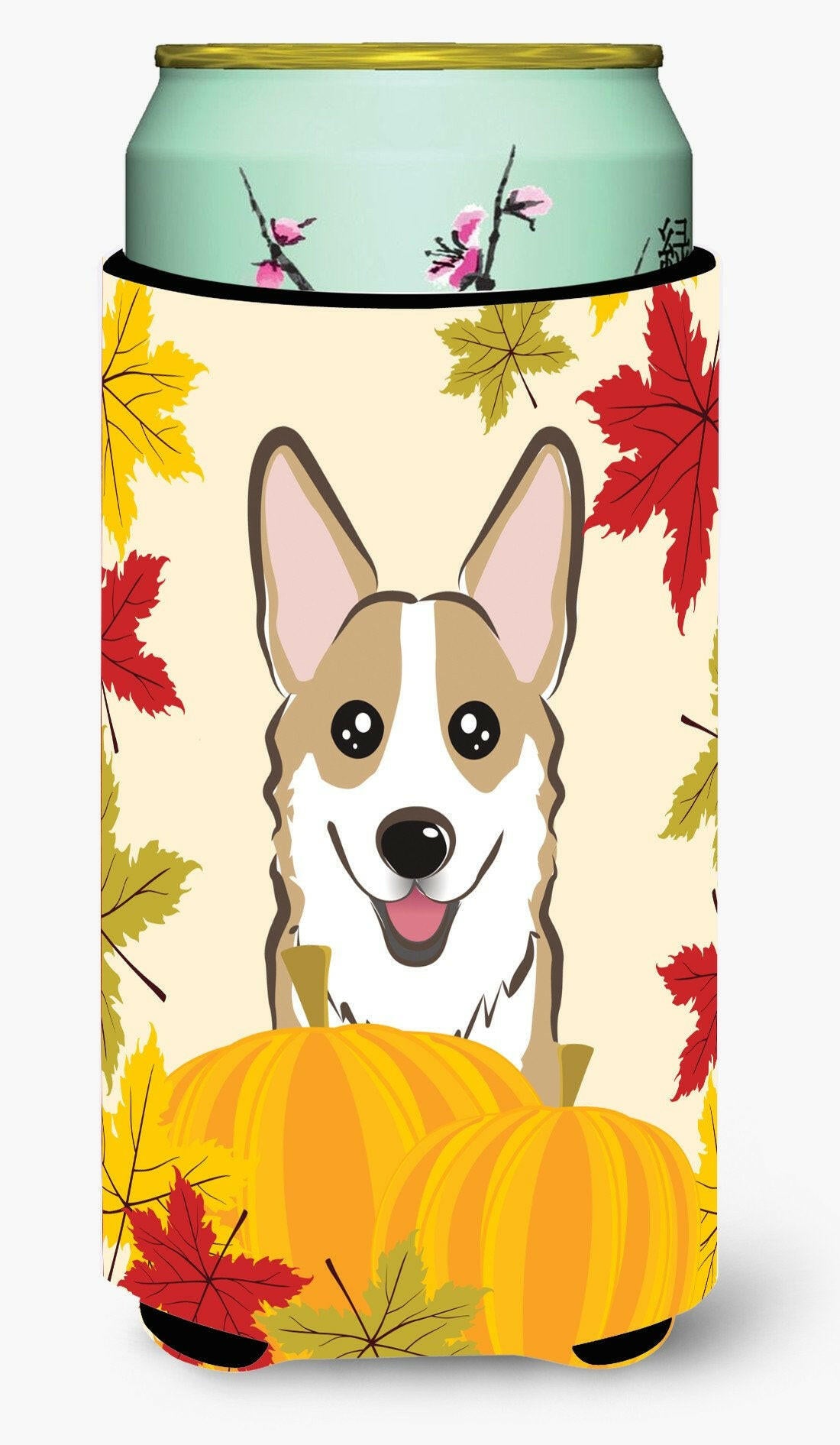 Sable Corgi Thanksgiving Tall Boy Beverage Insulator  Hugger BB2059TBC by Caroline's Treasures