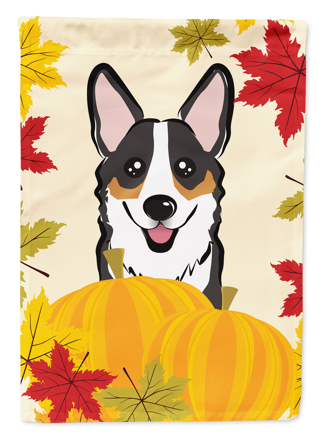 Tricolor Corgi Thanksgiving Flag Canvas House Size BB2061CHF  the-store.com.