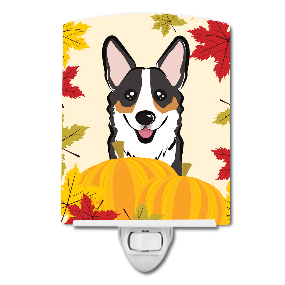 Tricolor Corgi Thanksgiving Ceramic Night Light BB2061CNL - the-store.com