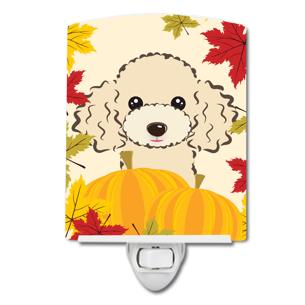 Buff Poodle Thanksgiving Ceramic Night Light BB2064CNL - the-store.com