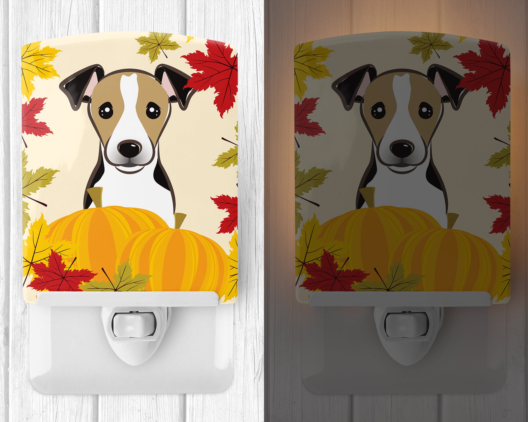 Jack Russell Terrier Thanksgiving Ceramic Night Light BB2067CNL - the-store.com