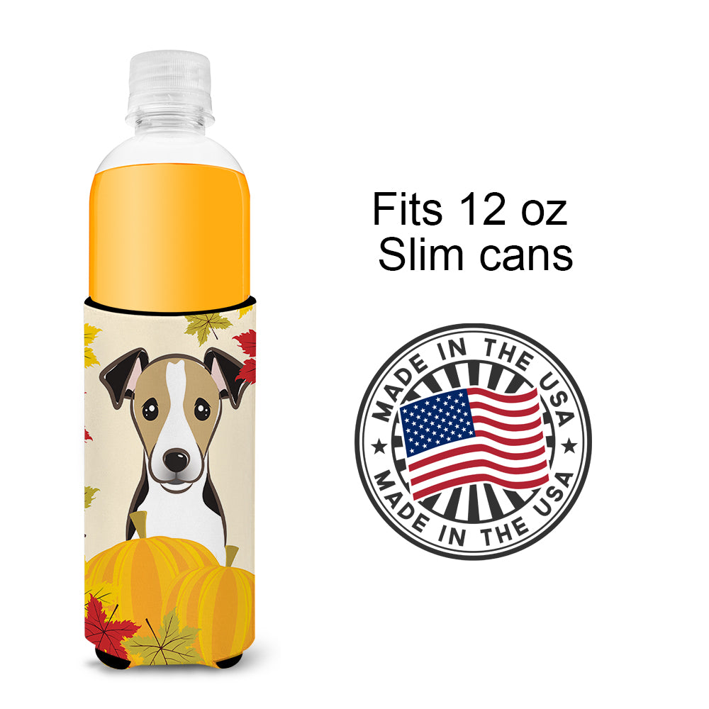 Jack Russell Terrier Thanksgiving  Ultra Beverage Insulator for slim cans BB2067MUK  the-store.com.