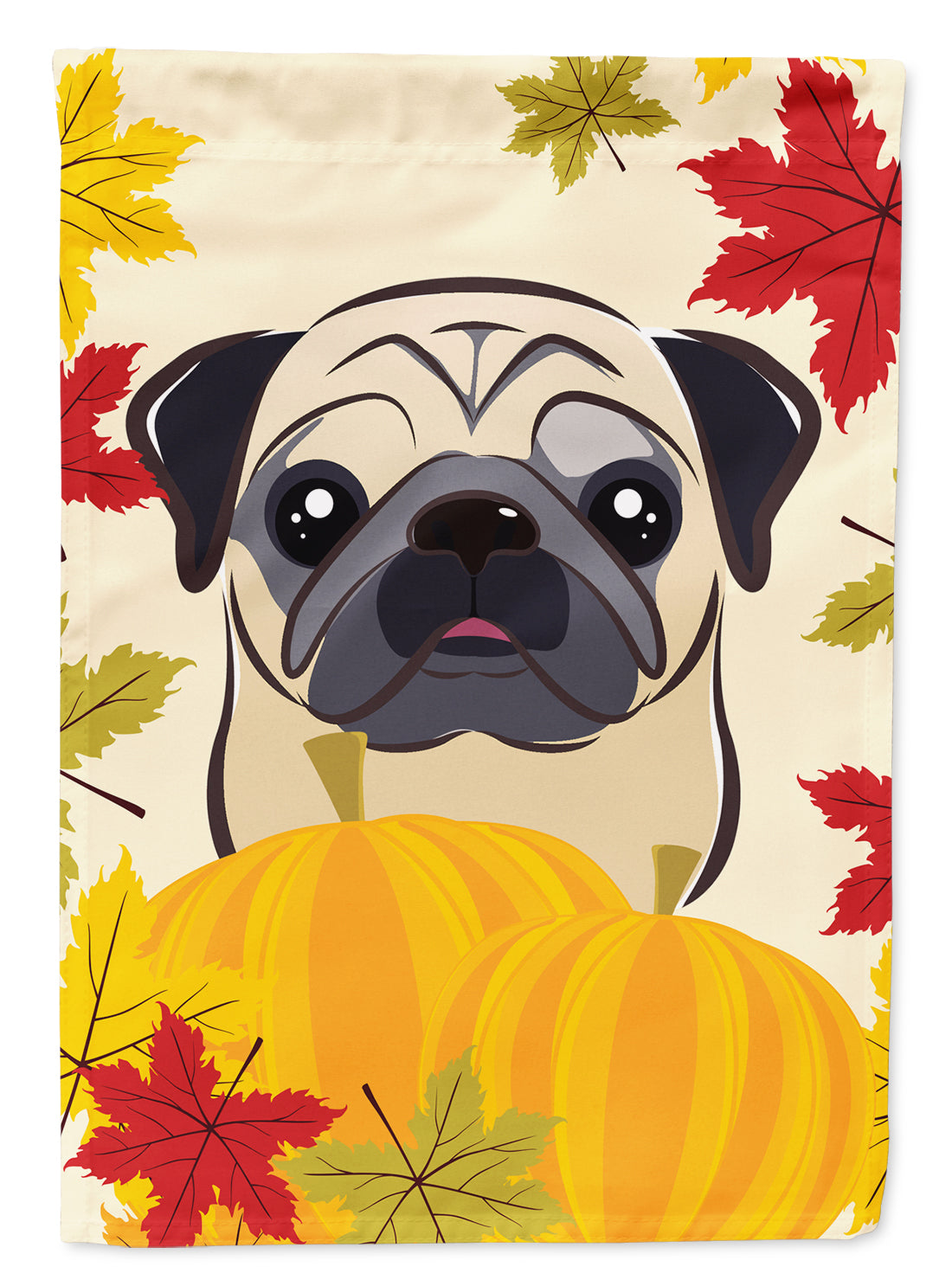 Fawn Pug Thanksgiving Flag Canvas House Size BB2068CHF  the-store.com.