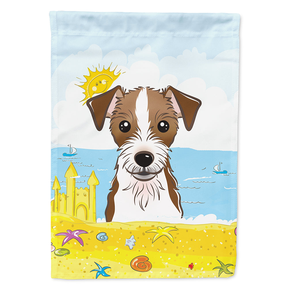 Jack Russell Terrier Summer Beach Flag Canvas House Size BB2070CHF  the-store.com.