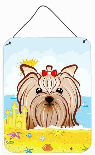 Yorkie Yorkshire Terrier Summer Beach Wall or Door Hanging Prints BB2072DS1216 by Caroline&#39;s Treasures