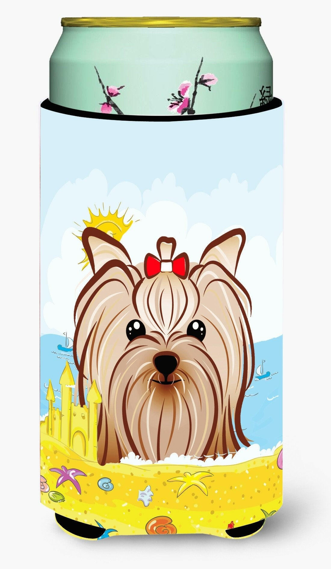 Yorkie Yorkshire Terrier Summer Beach Tall Boy Beverage Insulator  Hugger BB2072TBC by Caroline&#39;s Treasures