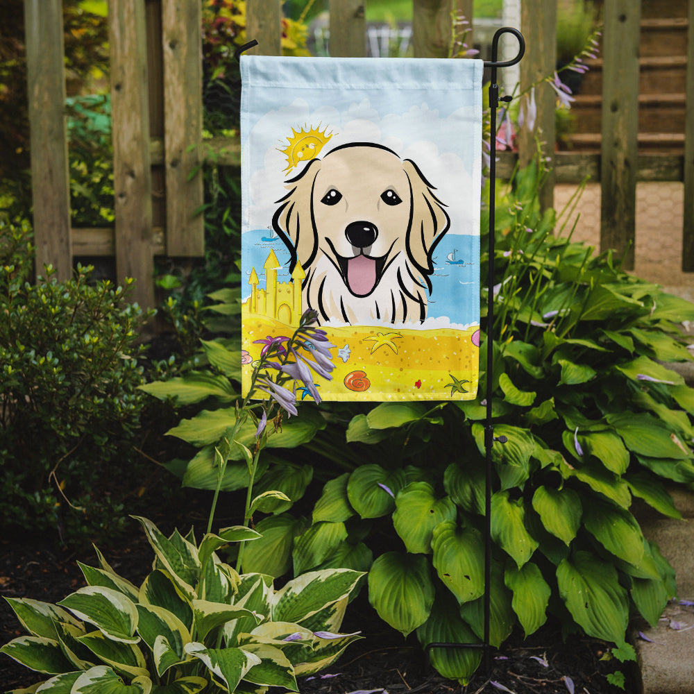 Golden Retriever Summer Beach Flag Garden Size BB2073GF.