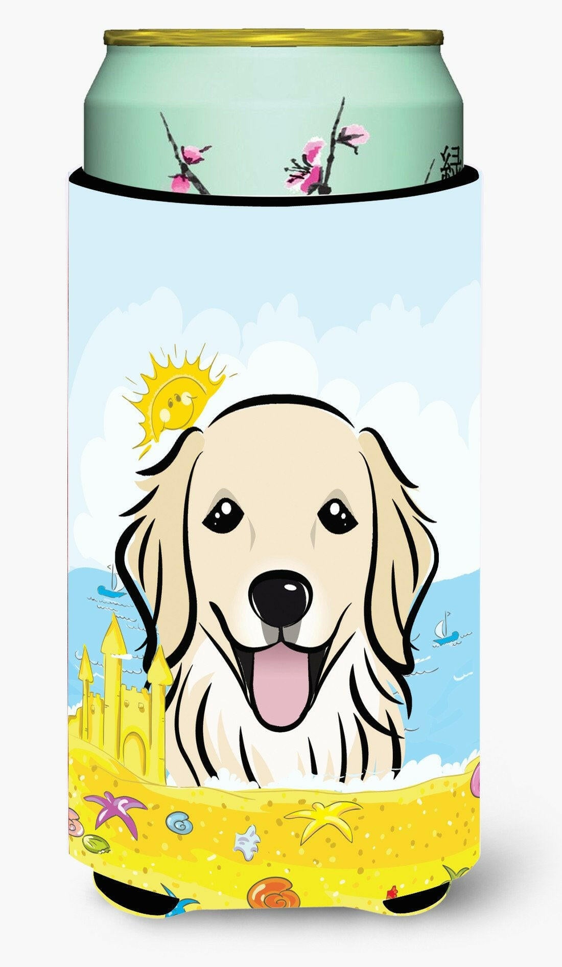 Golden Retriever Summer Beach Tall Boy Beverage Insulator  Hugger BB2073TBC by Caroline&#39;s Treasures