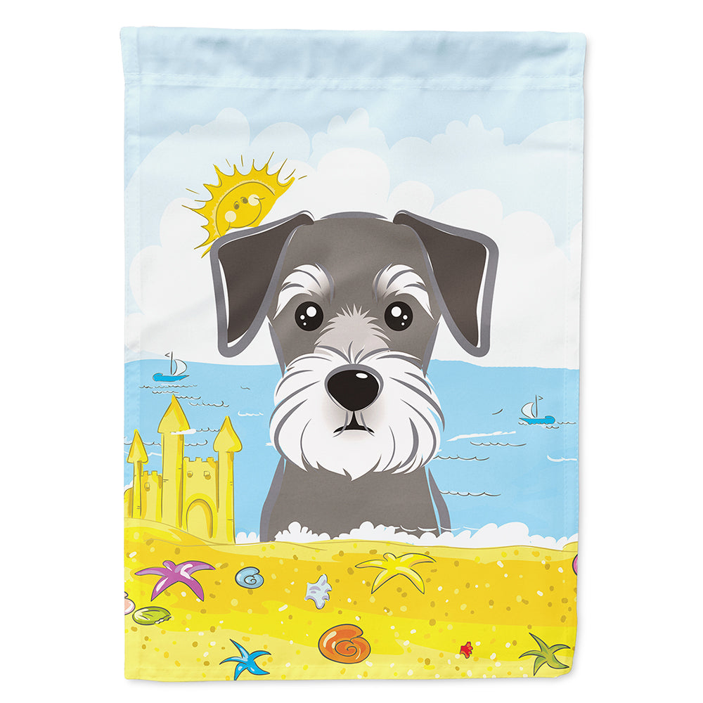 Schnauzer Summer Beach Flag Canvas House Size BB2074CHF  the-store.com.