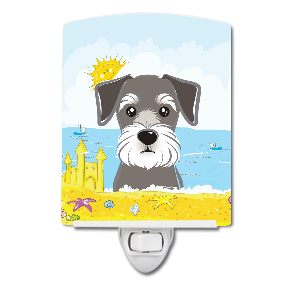 Schnauzer Summer Beach Ceramic Night Light BB2074CNL - the-store.com