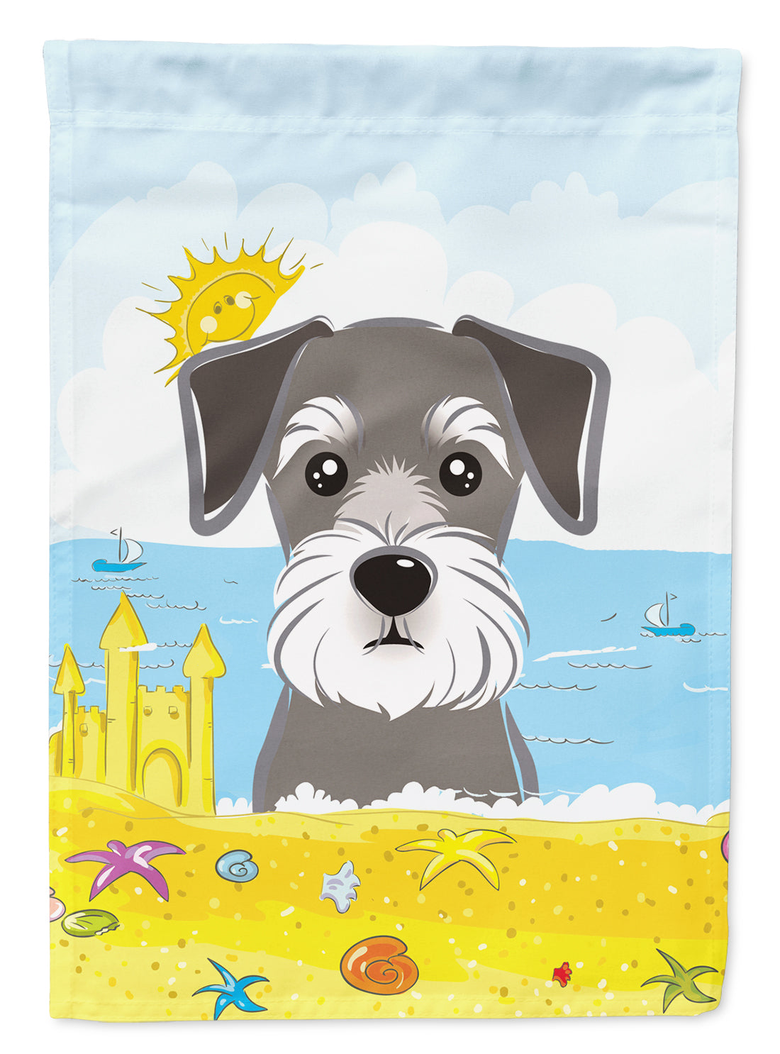 Schnauzer Summer Beach Flag Garden Size BB2074GF.