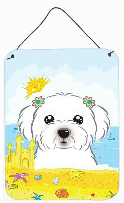 Maltese Summer Beach Wall or Door Hanging Prints BB2076DS1216 by Caroline's Treasures