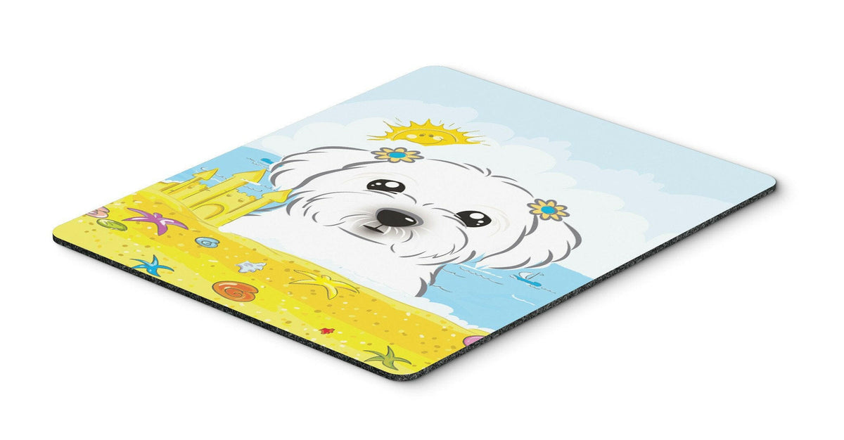 Maltese Summer Beach Mouse Pad, Hot Pad or Trivet BB2076MP by Caroline&#39;s Treasures